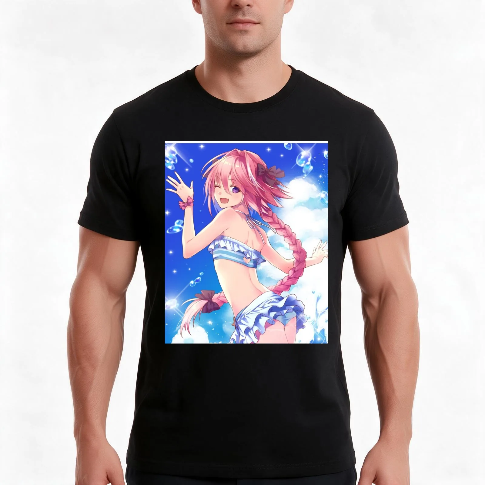 Astolfo Graphic T-Shirt Summer Casual Cotton Tee Oversized Streetwear Tops Vintage Graphic Print Loose Fit Short Sleeve