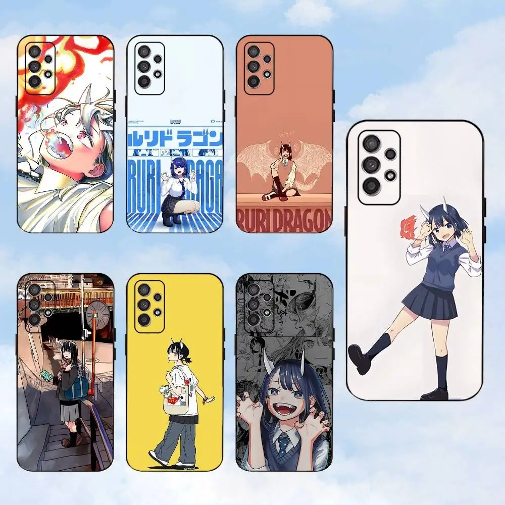 

Anime R-Ruri D-Dragon Phone Case For Samsung S25,S24,S23,S22,S21,S20,S10,Ultra,Plus,Lite,FE,Soft Silicone Black Cover