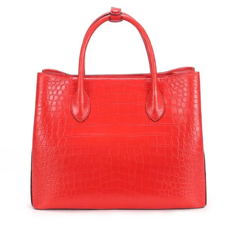 dae  crocodile skin handbag for lady women handbag crocodile Bone leather handbag