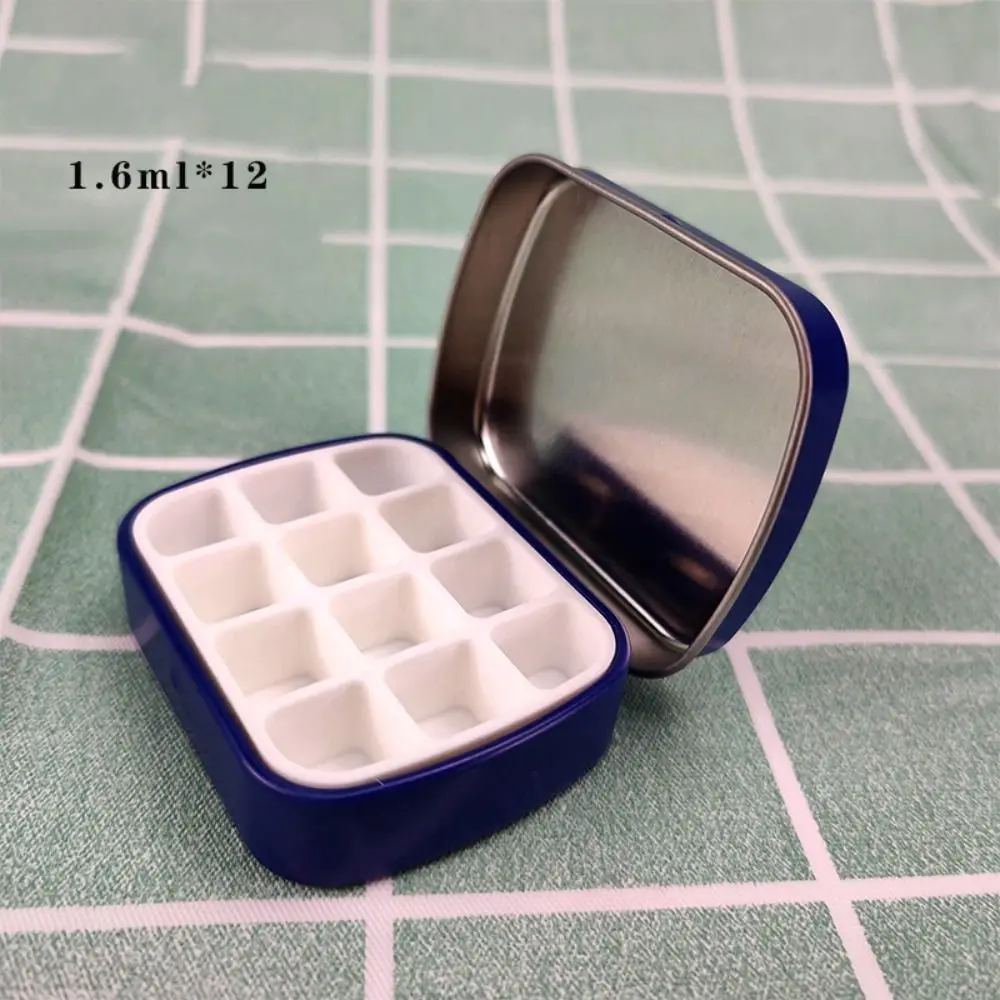 2 шт. пустая палитра акварельных красок, мини-водостойкая акварельная железная коробка, 12/24 сетки, защита от пыли, коробка для пигментов для краски, студенческая коробка