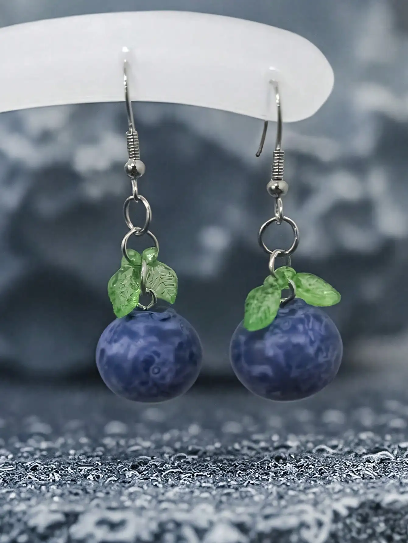 1 Pair Cute & Fun Realistic Blueberry Earrings, Suitable For Women's Everyday Or Vacation Outfits - 36 - Image 5