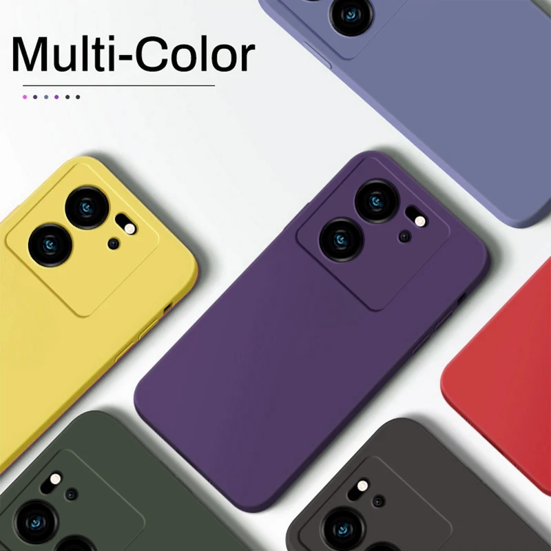 Mi 13T 13 T Mi13T Pro Case Luxury Square Liquid Silicone Phone Cases For Xiaomi Mi 13T Mi 13 T Pro Mi13T Pro 5G Soft Back Cover