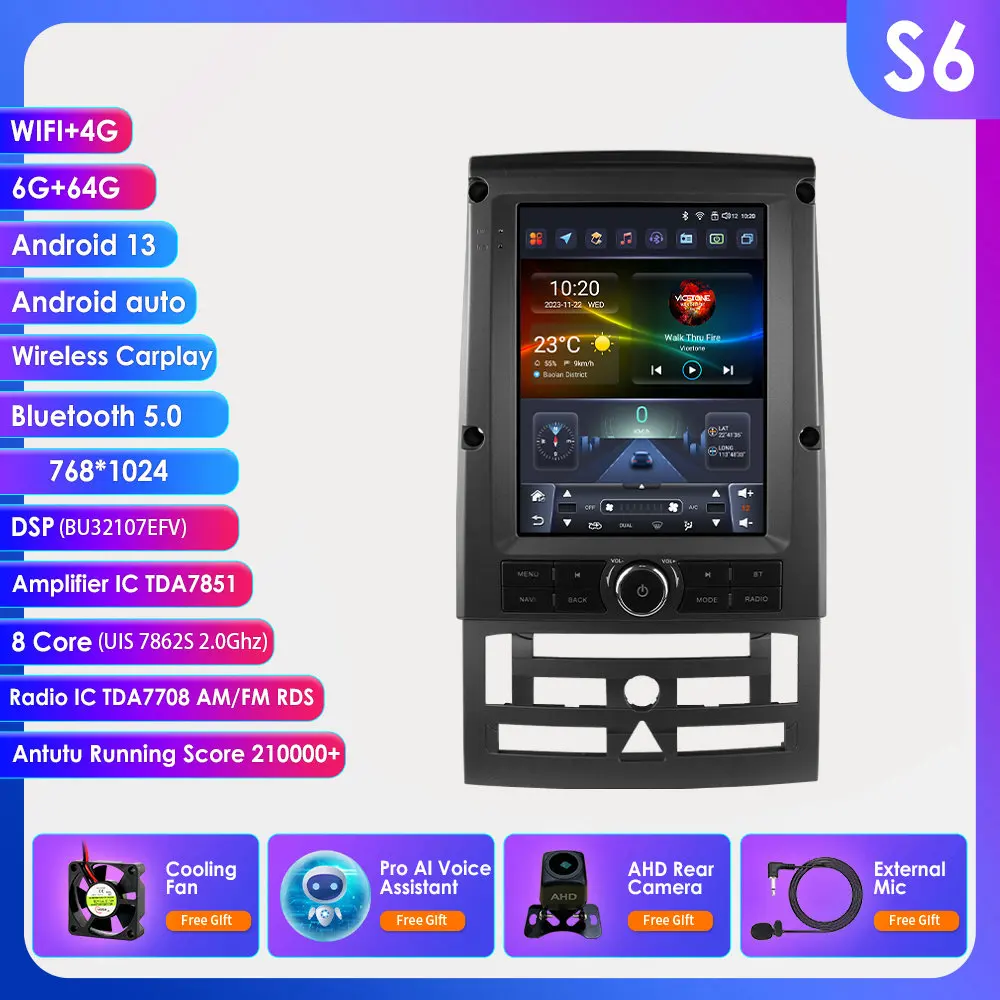 Autoradio 9.7 inch Intelligent Scherm voor Peugeot 407 2004-2011 draadloze Carplay 2din Multimedia Video Player GPS Stereo DSP