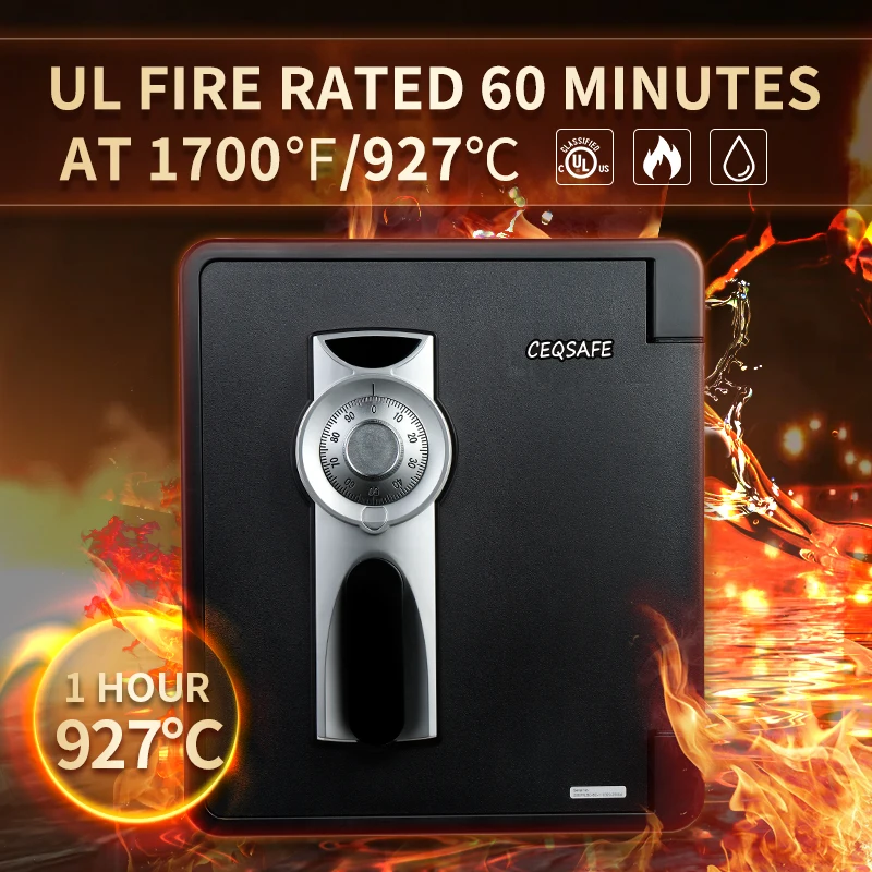 CEQSAFE Waterproof Cabinet High Quality Smart Security Home Electronic Digital Solid Steel Fireproof Safe Box Money