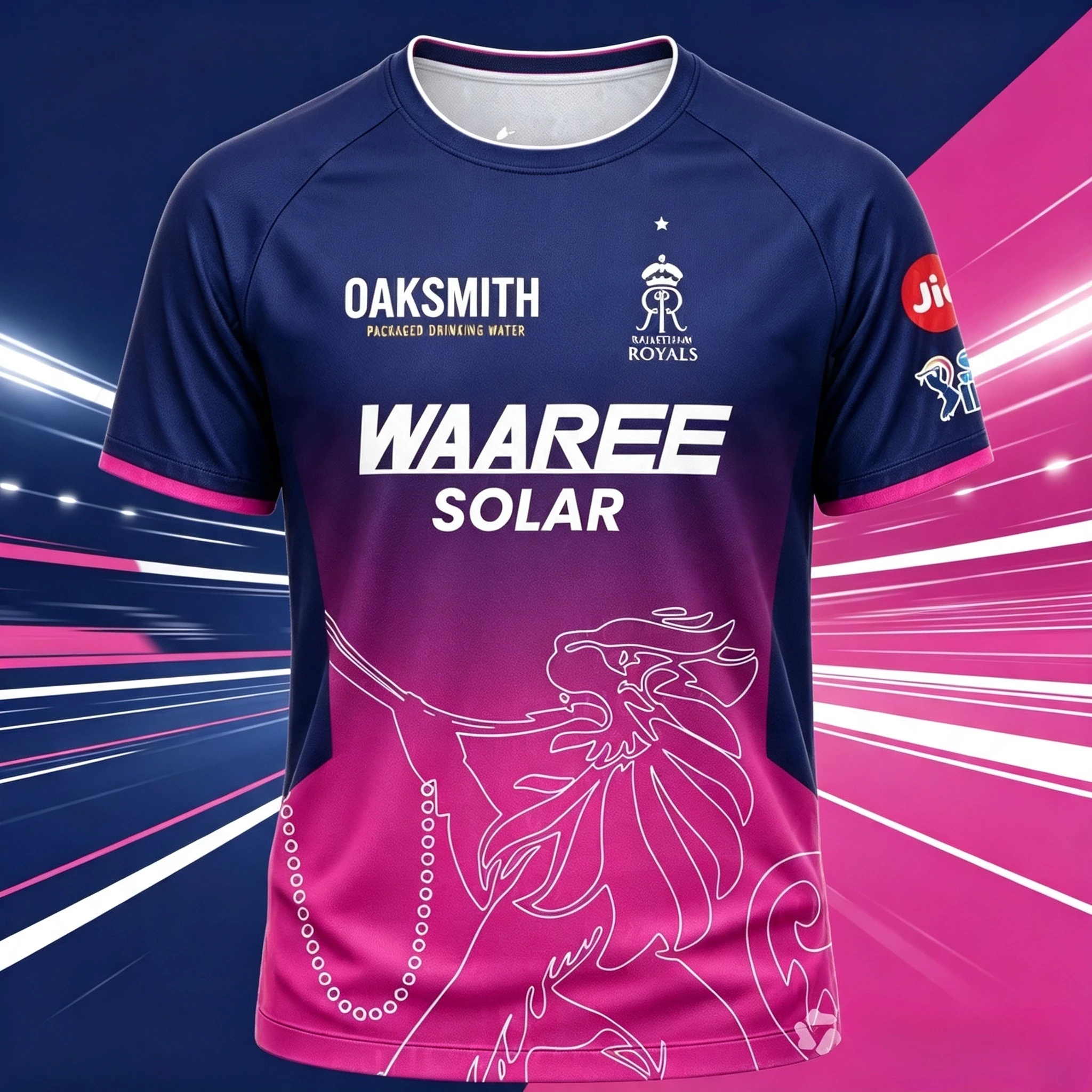 2026 New IPL Rajasthan Royals Cricket Team Jersey Indian Casual Sports 3D Print for FamilyMatching Fans Cricket Jersey