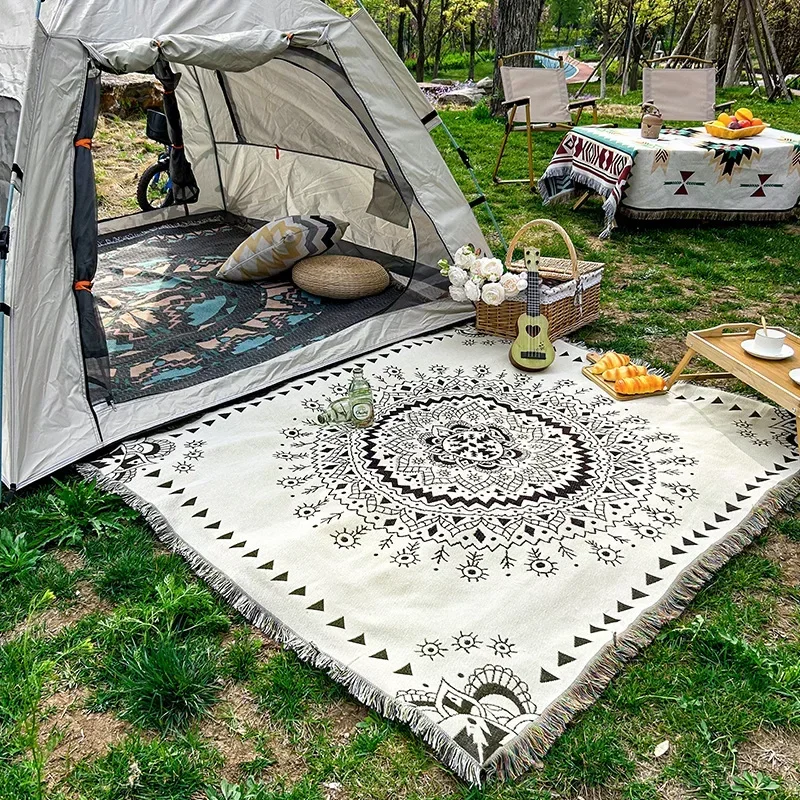 

Camping Blanket Sofa Throw Blanket Outdoor Picnic Blanket Home Deco Tapestry Prevent Cat Scratching Pet Mat Furniture Protector