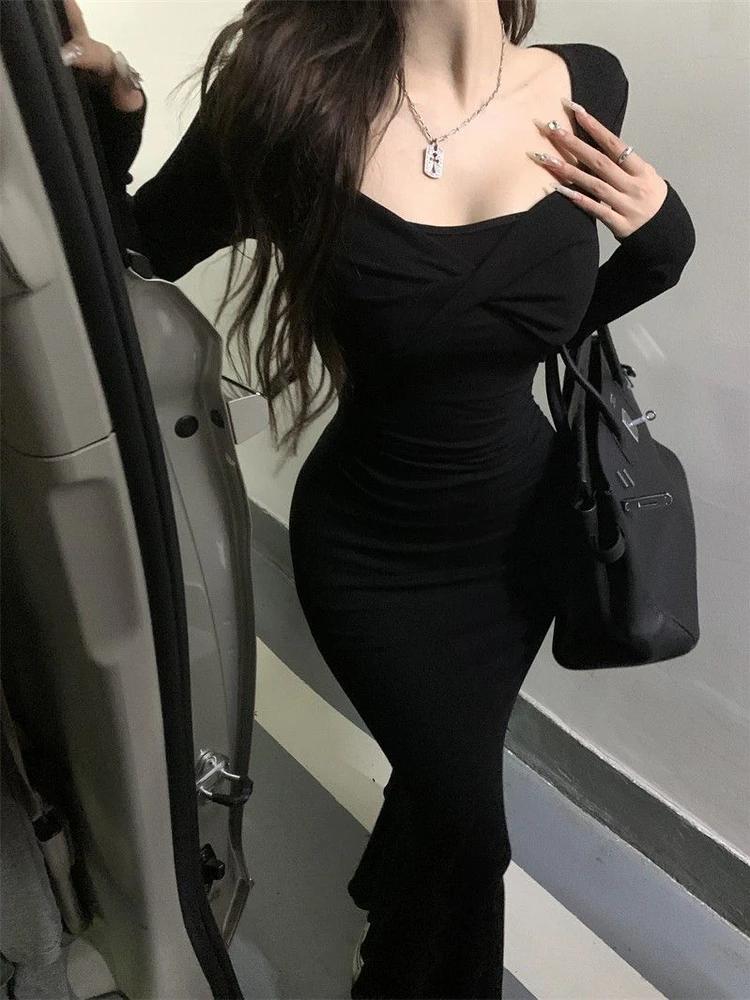 Ele malha fi cauda dr feminino fino ajuste longo sve midi dr outono novo sle desgaste interno camada base de emagrecimento dr