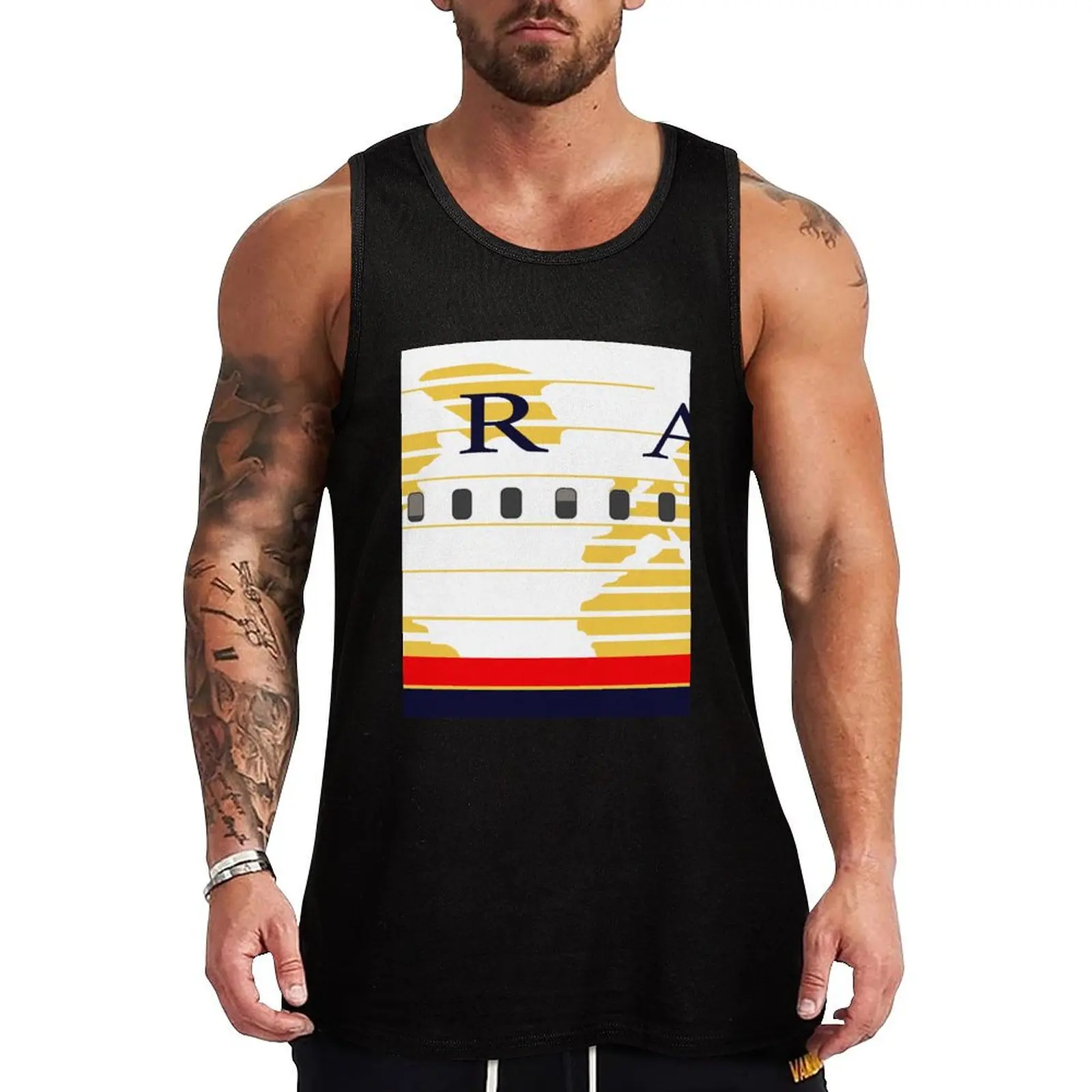 Plane Tees - Trans World Airlines (TWA) Final Livery Tank Top Vacation Tank Top Casual Sleeveless Beach Wear Shirt