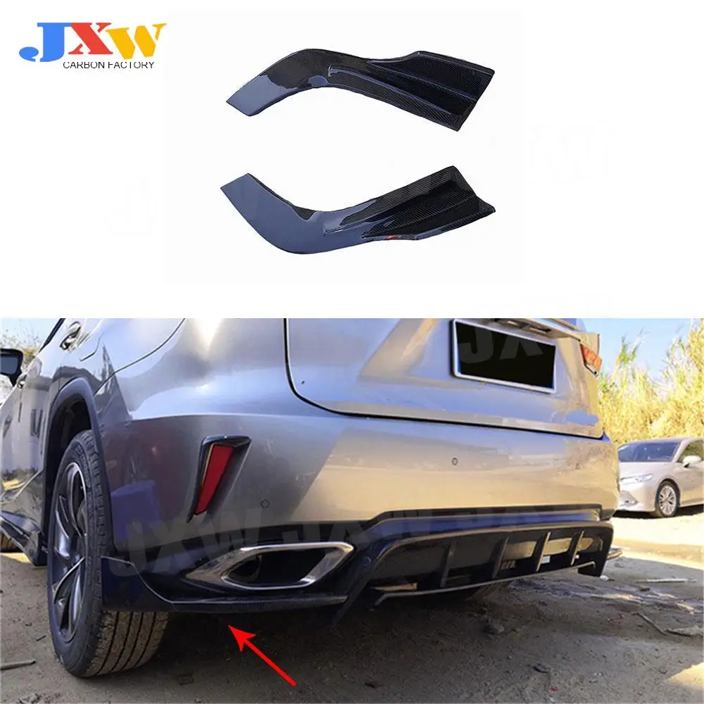 

Carbon Fiber Rear Bumper Lip Splitters Flap Aprons Spoiler For Lexus RX300 RX450H 2016-2020 Car Styling FRP