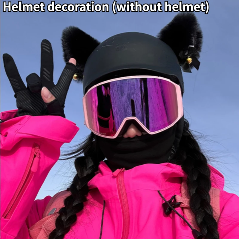 Helmet Cat Ears Decorations Ski Helmet Cute Cat Ears Decorations Motorcycle/Bicycle Helmet Decoration Modification Accessories