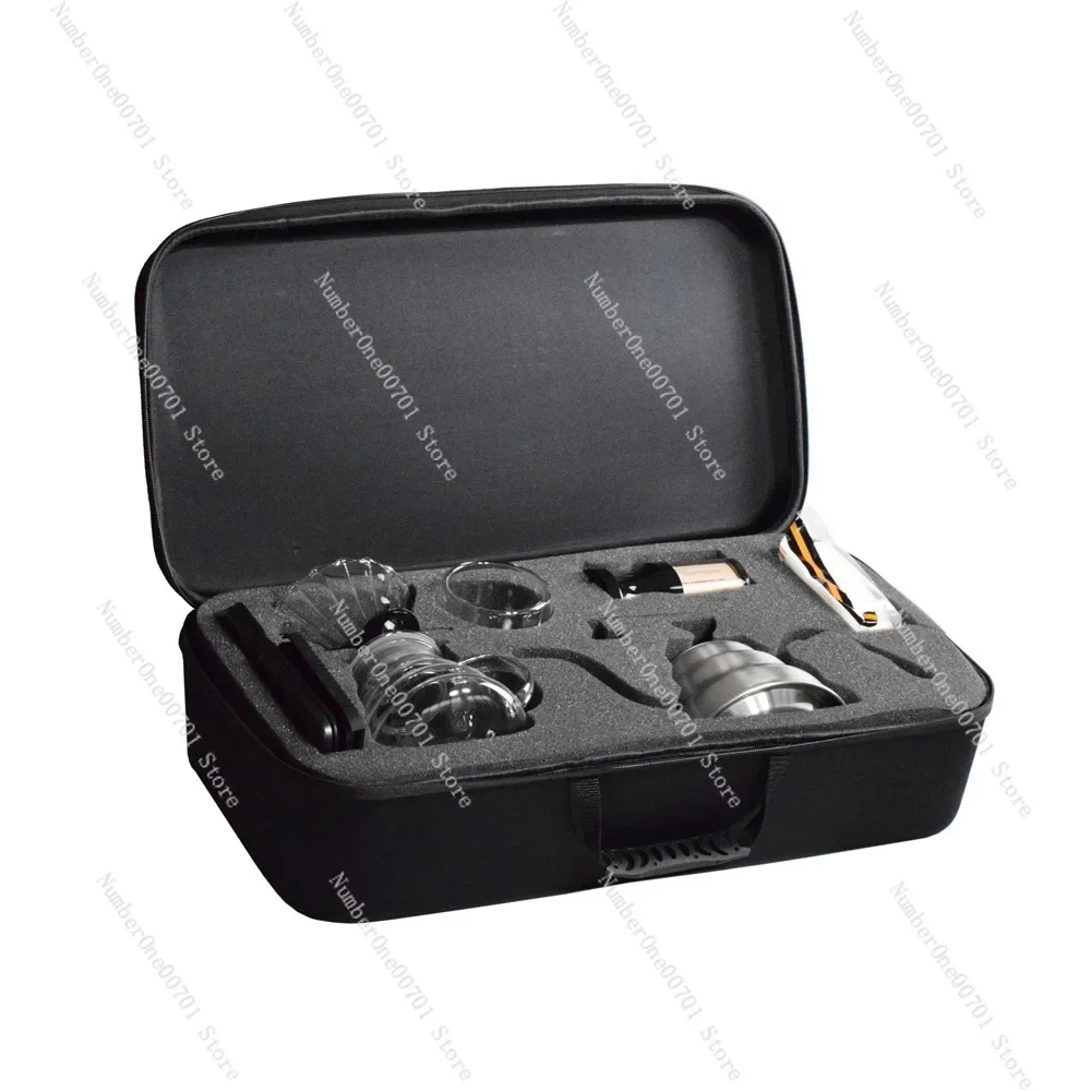 Hand-brewed CoffeePot Storage Set Hand-brewedCoffee Gift Box Chronograph Electronic Scale Stainless Steel Hand-brewed Pot