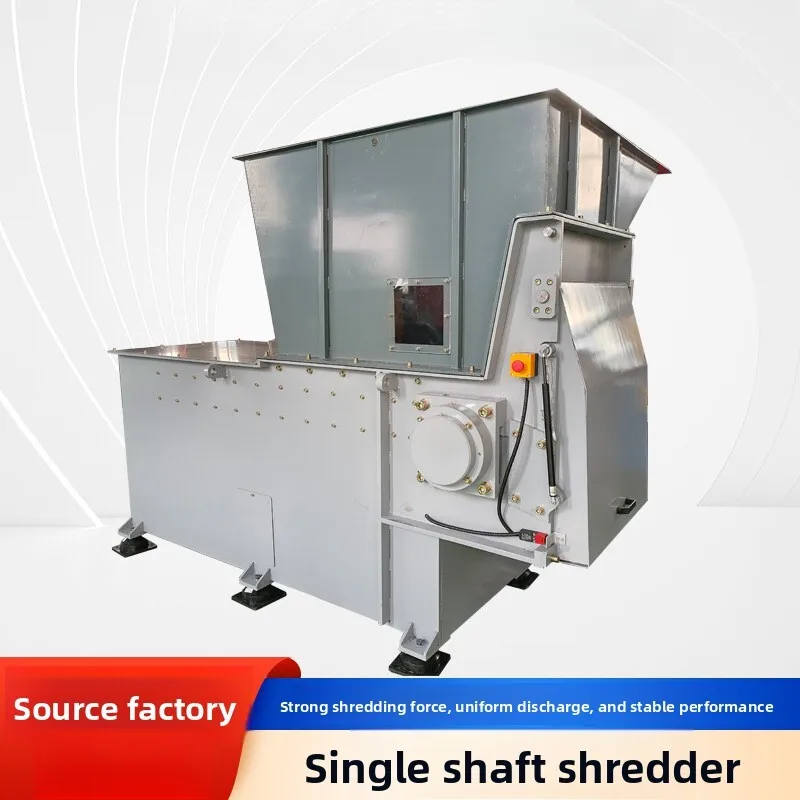 

600 Model Hydraulic Single Shaft Shredder Injection Molding Scrap Machine Head Material Film Hard Plastic Block Crusher