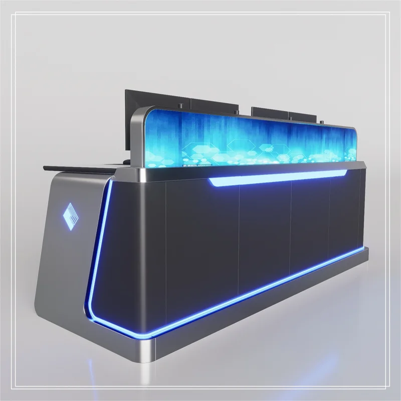 custom.Modern Security Steel and Wooden Monitoring Console Desk Server Control Room
