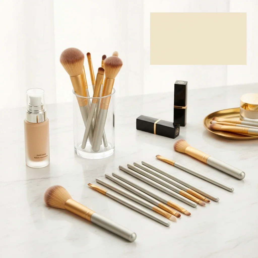 مجموعة فرش مكياج ناعمة منفوشة احترافية لمستحضرات التجميل وبودرة ظلال العيون كابوكي ومزج المكياج وأداة التجميل #4