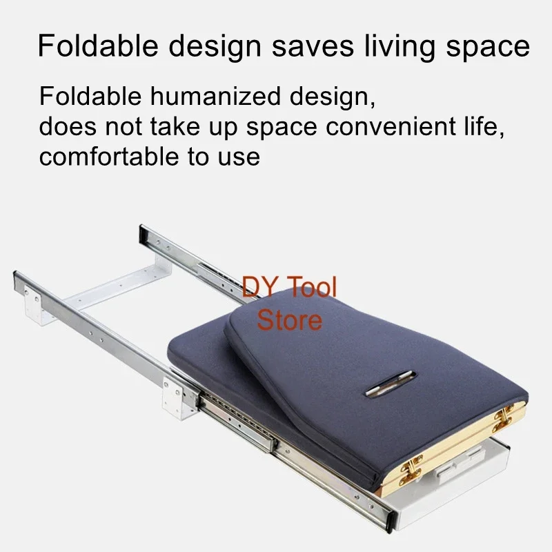 Складная гладильная доска для шкафа с нажимным захватом, гардеробная Скрытая гладильная доска, амортизирующая Расширительная железная подкладка, фурнитура, аксессуары