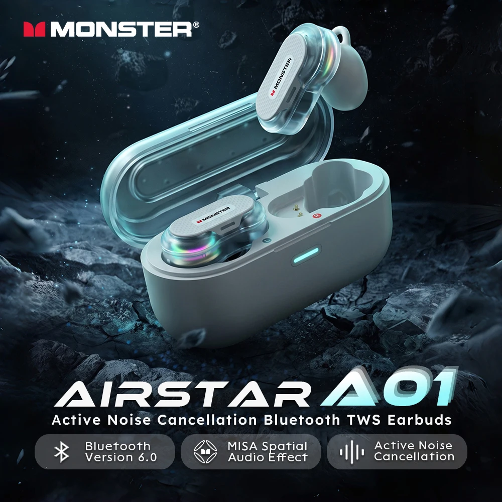 Earbuds Anc Wireless - Monster AirStar A01 Bluetooth 6.0 ANC