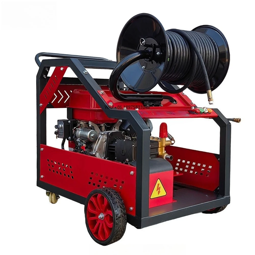 

Small Pipe Water Jetting Machine High Pressure Sewer Cleaning Machine for Pipe Cleaning Unclogging and Dredging