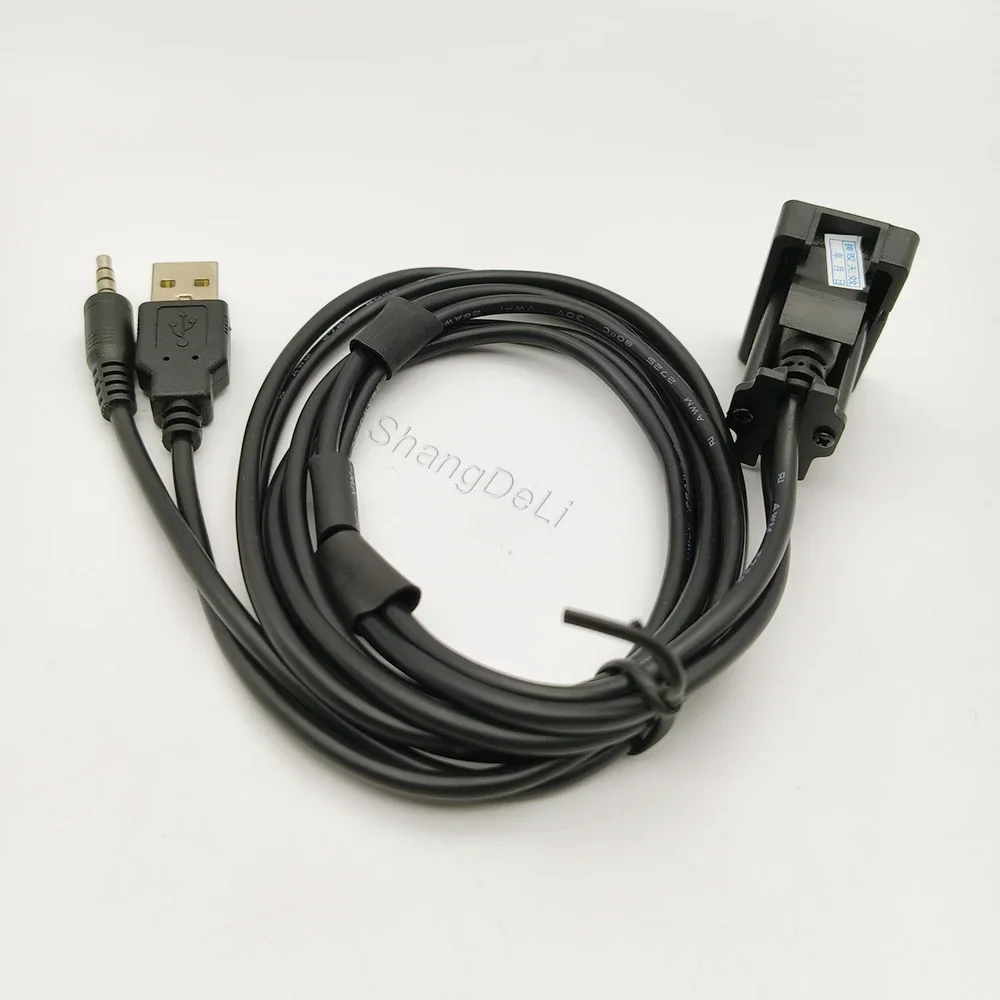 Afbeelding 5: Compatibel voor Corolla Camry Levin RAV4 Auto Dash Flush Mount USB-poortpaneel Auto AUX USB-verlengkabeladapter