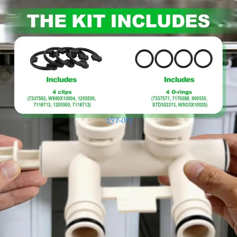

E15A 9pcs Soft Water Filter Sealing Includes Clip O Rings & Hook Tool 7337571
