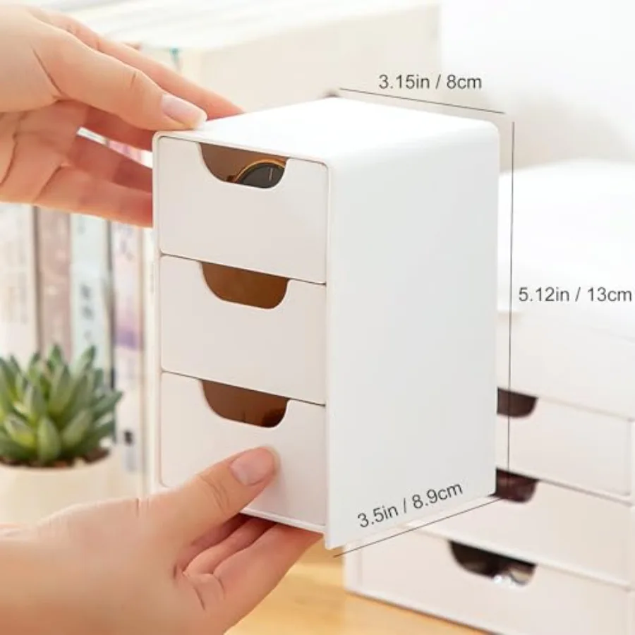 Mini Desktop Storage Unit for Beads Jewelry Makeup and Craft Supplies Small Storage Drawers for Tea Bag Sugar Packet Ponytail H