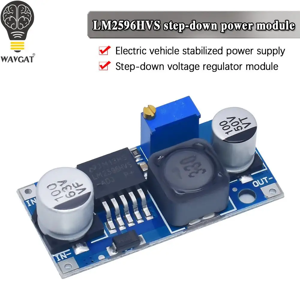 WAVGAT LM2596HVS LM2596 HV LM2596HV DC-DC regulowany przekształtnik Buck moduł zasilania 4.5-50V do 3-35V Urrent ograniczenie