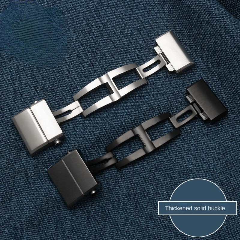 High quality 16mm 18mm 20mm 22mm Fold Safety Clasp buckle for silicone rubber strap Deployment Stainless Steel WatchBand Buckle