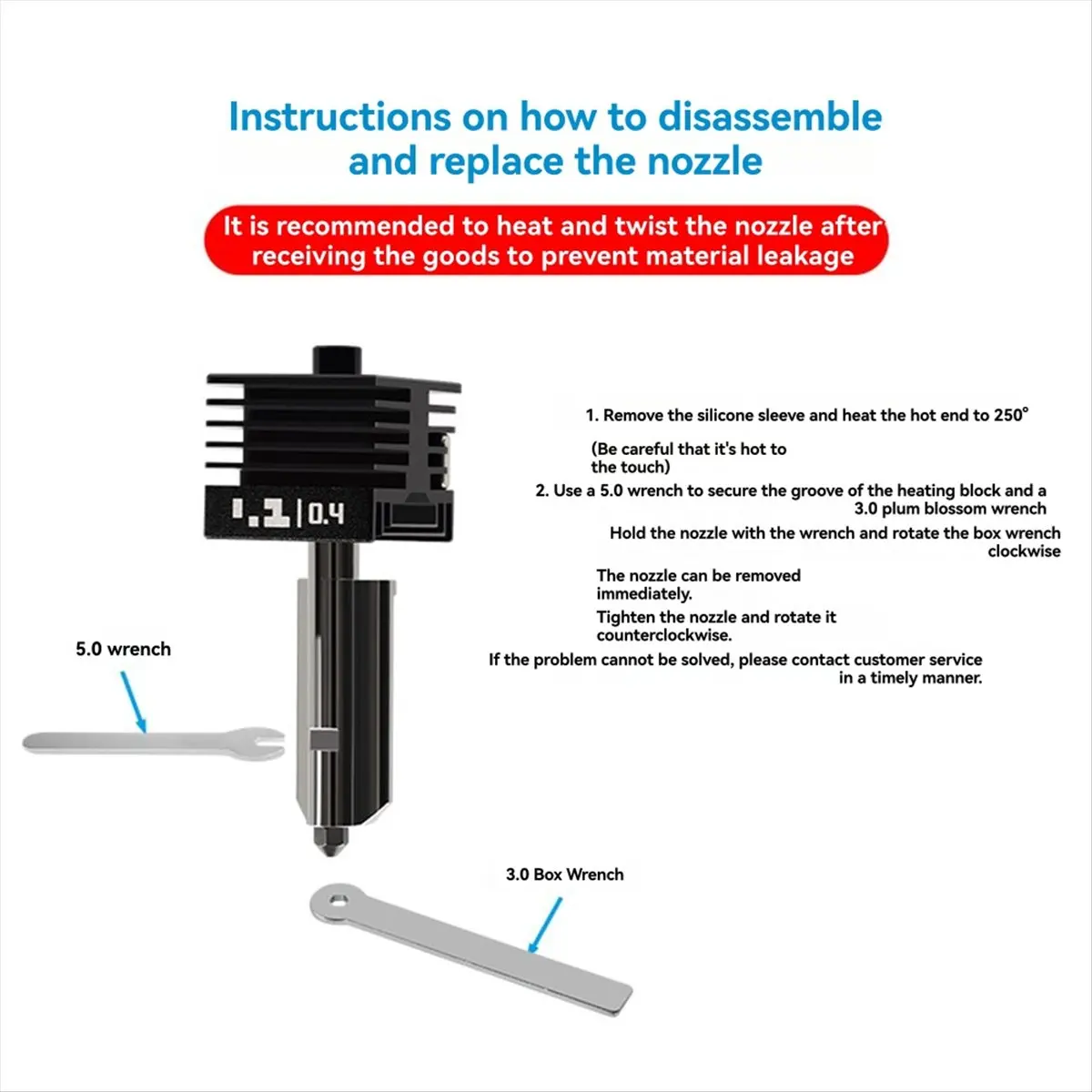 Goodprice For Bambu Lab H2D Hotend Kit Quick Swap Design 0.2mm Nozzles for A1 Series 3D Printer Accessories