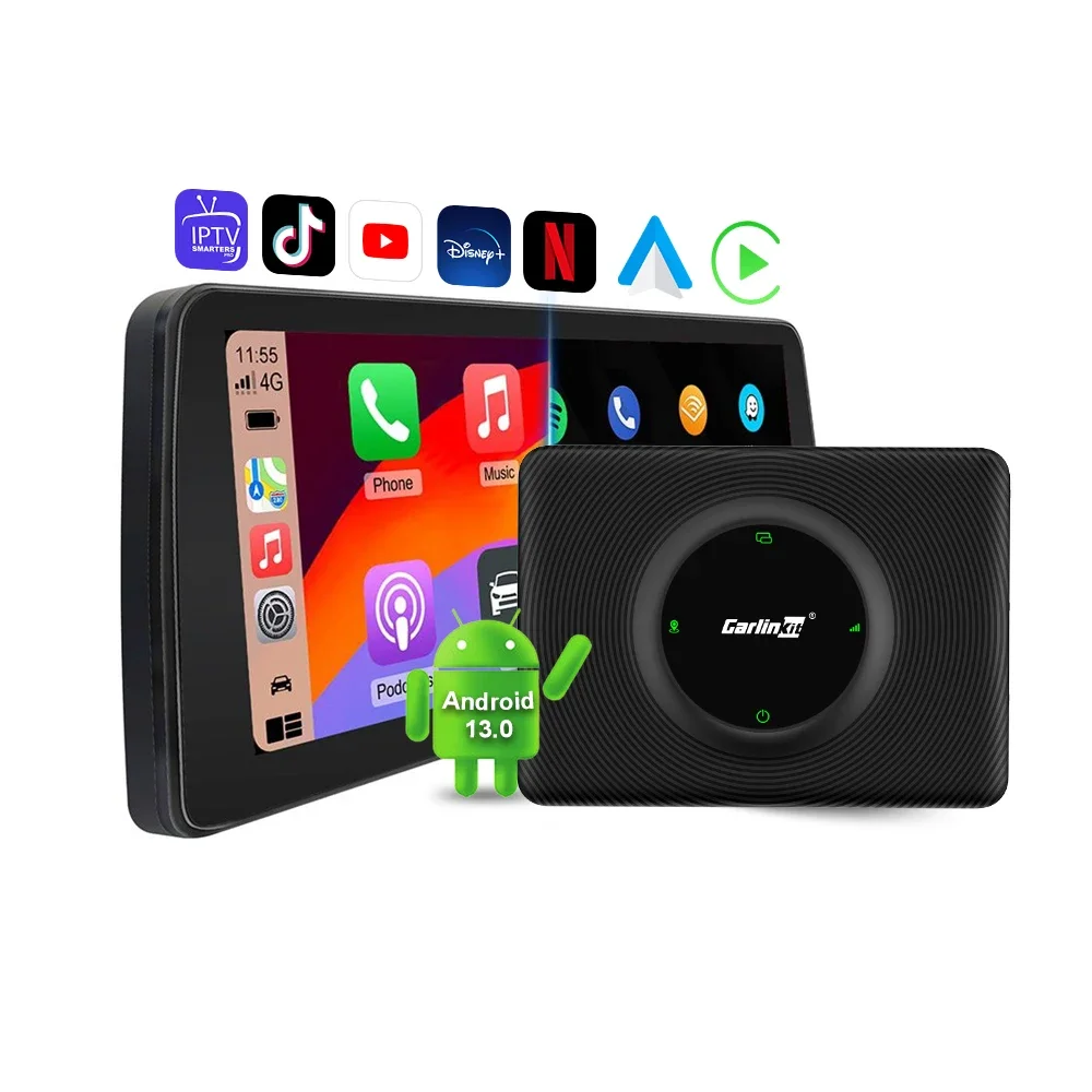 Carlinkit Carbitlink Autoradio Sans Fil Android Auto 64Gb Portable G37 Car Ai Box Dongle Wireless Carplay Adapter For Youtube