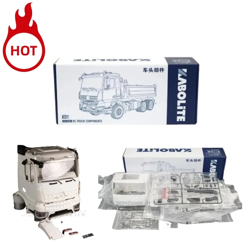 

1/14 Arocs Cab KIT Rc Truck Low Top Engineering Car Traction Tractor Modified Kit Can Be Painted For Tamiya Radio Control Hobby