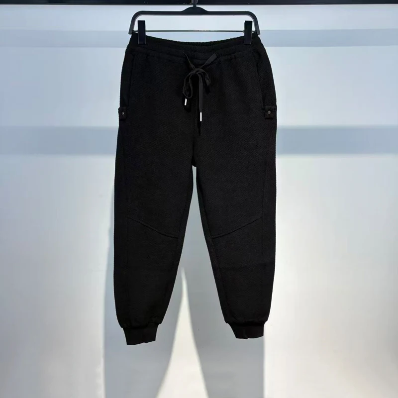 

Мужские модные повседневные рабочие брюки Bird Poer для осени и зимы, утепленные, из синели, молодежные, с манжетами, спортивные, длинные штаны