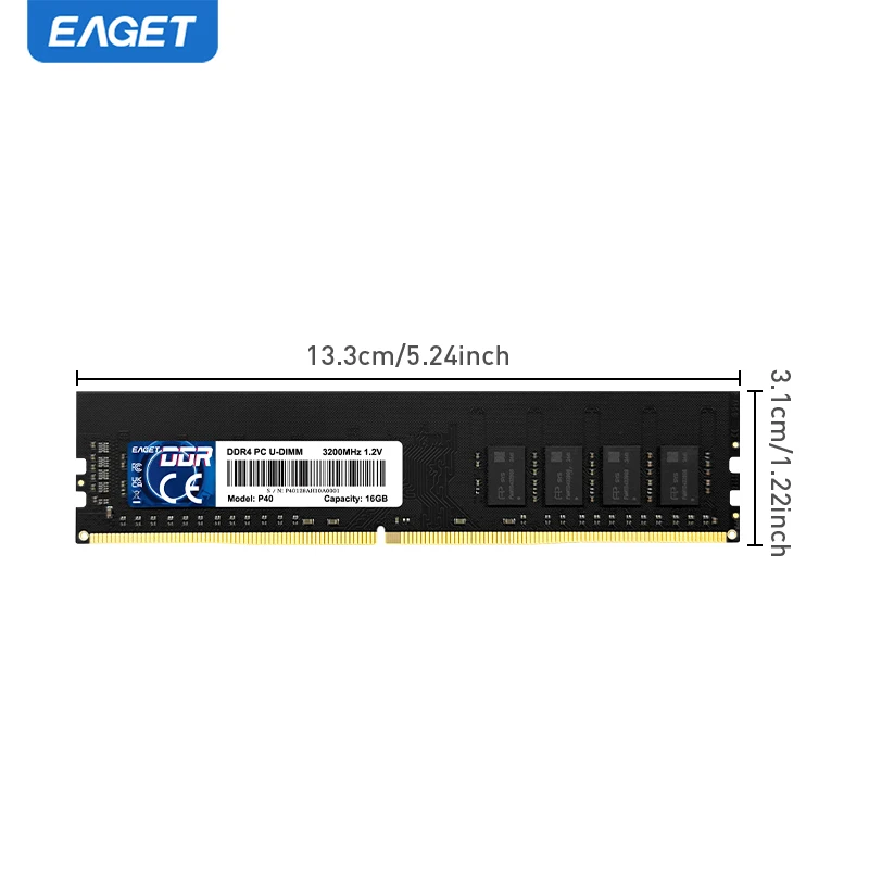 EAGET DDR4-3200 32GB (8GB×4枚セット) デスクトップ Eaget DDR4 RAM 8GB 16GB 3200MHz 1.2V for Desktop