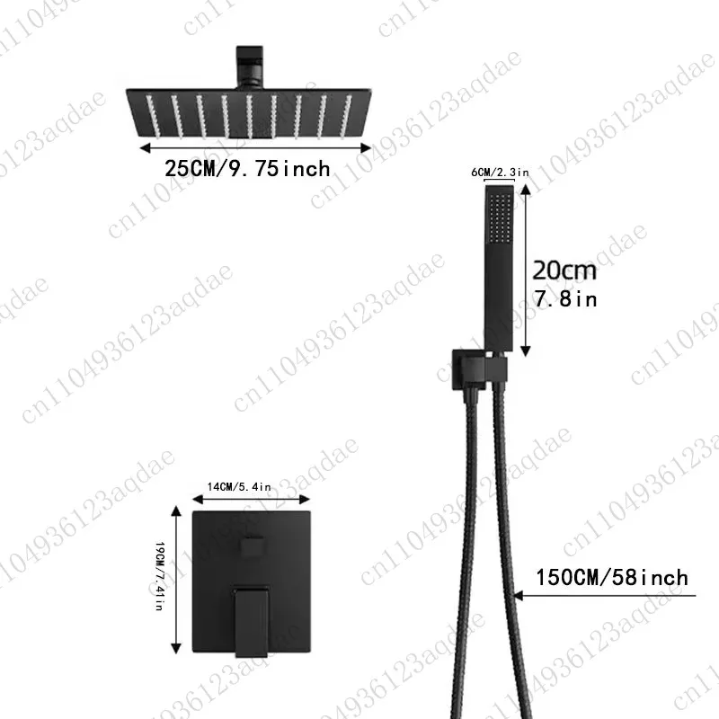 

Shower Faucet Modern Luxury Hotel Bathroom Shower Concealed Mixer Shower System Faucet Set Brass Waterfall