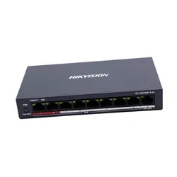 Hikvision DS-3E0109P-E 300 m Long Range 8 Port Fast Ethernet Unmanaged POE Switch with 8 POE Ports to Power NVR IP Camera