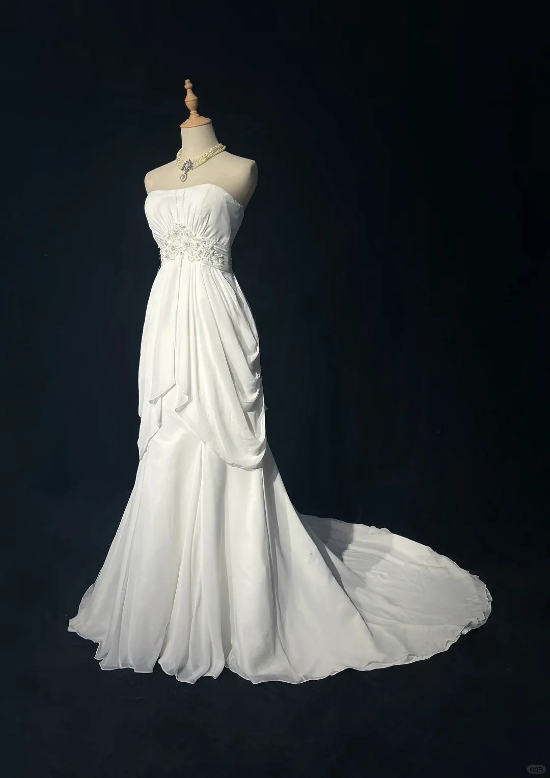 Vestido de dama de honor sin tirantes elegante, corte en A, sin mangas, sin espalda, con cuentas, sirena, tul, ocasión Formal, vestidos de fiesta de boda 2025