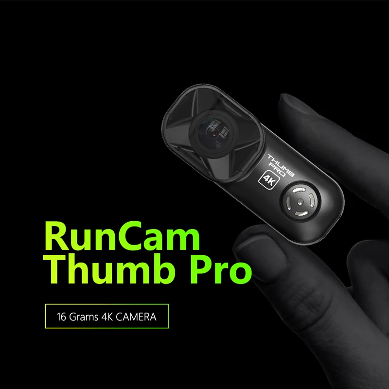 Original RunCam Thumb Pro 4K MINI Action FPV Camera 16g Bulit-in Gyro Filter Drone Camera FPV Racing Quadcopter Drone Cinewhoop