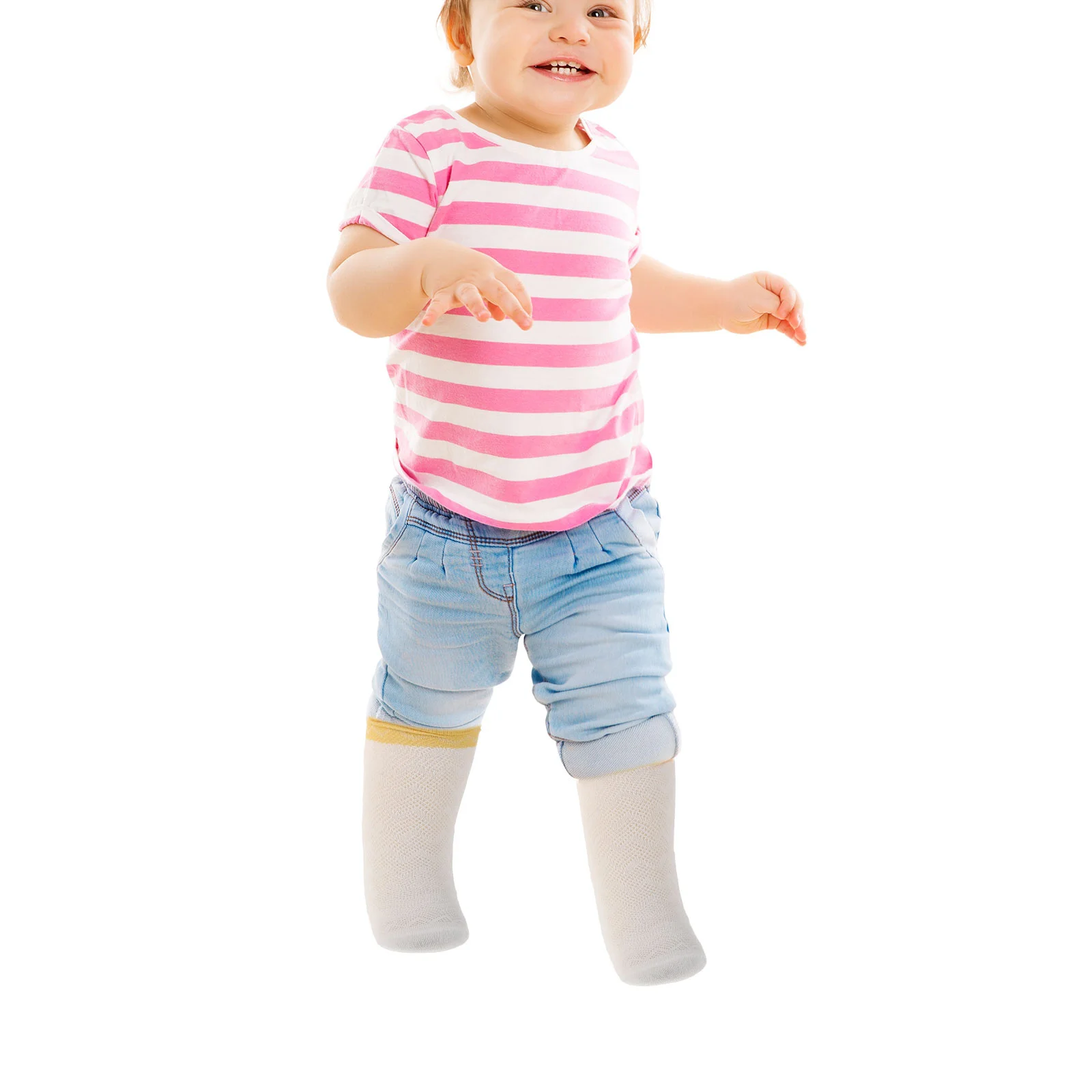 

3Pairs Baby Knee High Socks Lovely Breathable Toddler Long Socks Comfortable Summer Wear Gift Baby Long Stockings