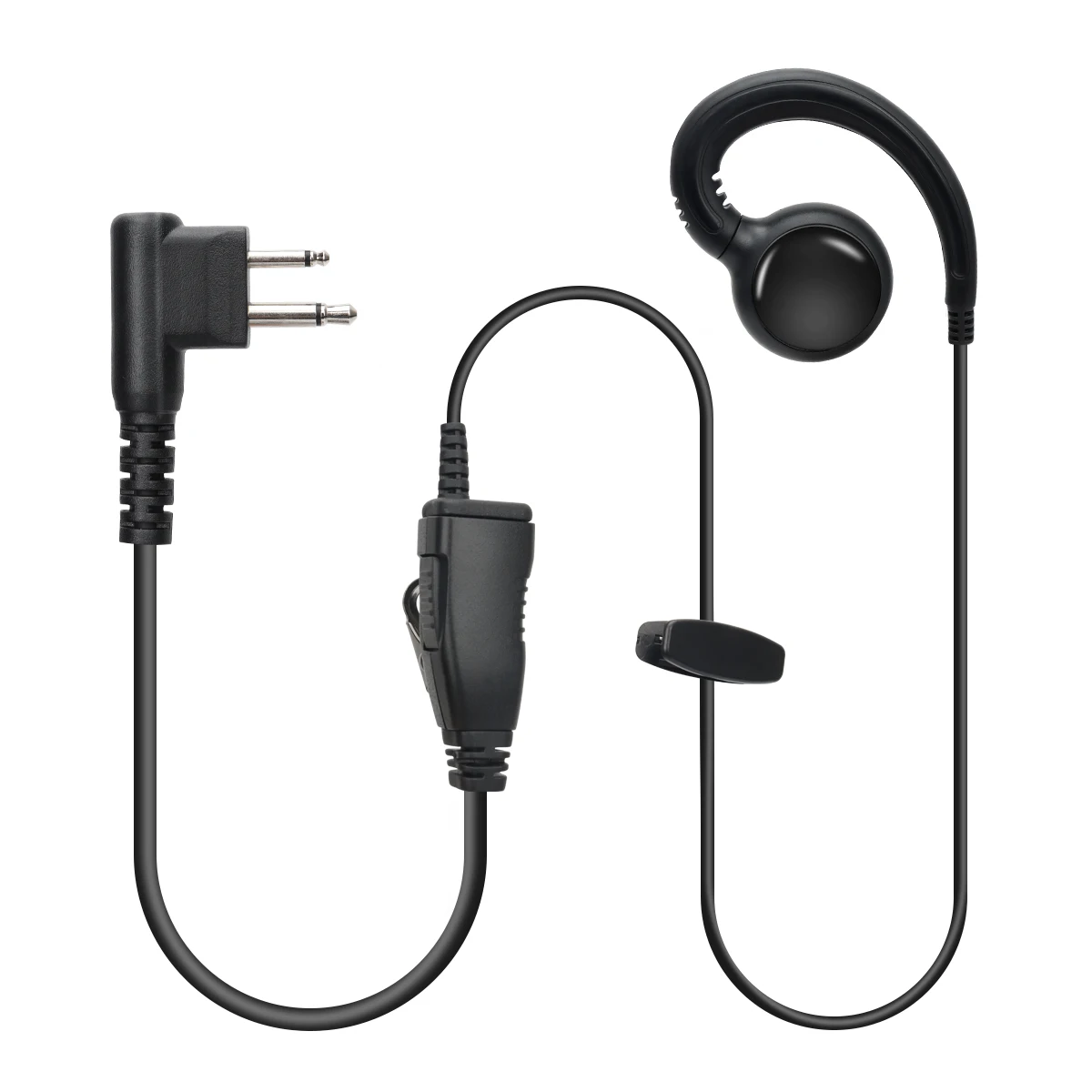 ABBREE C-Shape Swivel Earpiece with PTT for Motorola Walkie Talkie HKLN4604 CP200 GP2000 Two Way Radio for Hunting Cafe Hotel