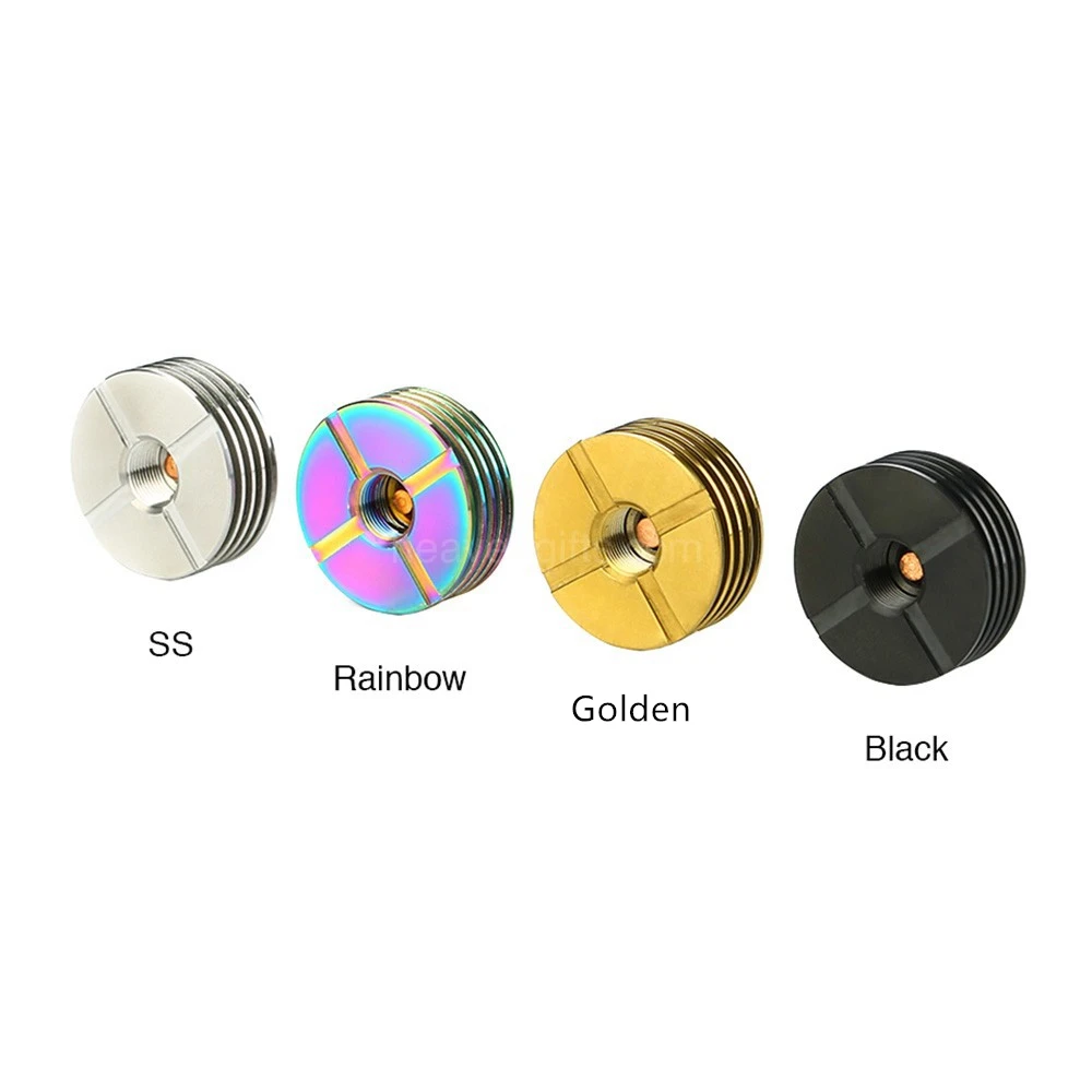 1PC 22MM/24MM/25MM Thread Base DIY Connector Adapter 510 Stainless Steel Finned Heat Dissipation Heat Sink Deck 4 Colors Adapter