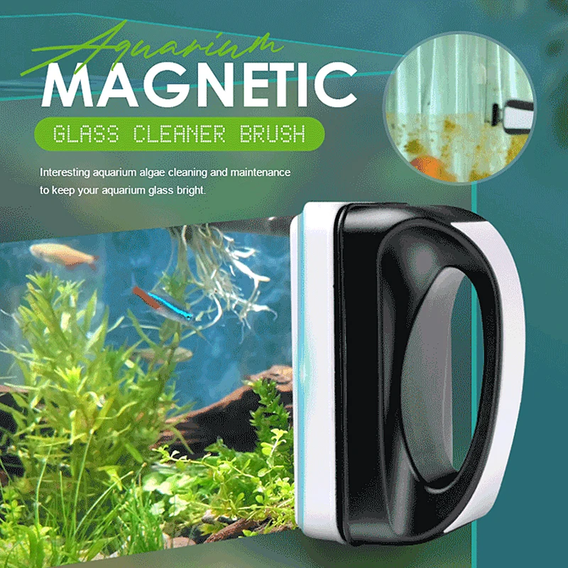 Aquarium Magnetic Glass Cleaner Brush Fish Tank Algae Scraper Cleaner Strong Magnetic Floating Brush Cleaning Tools Dropshipping