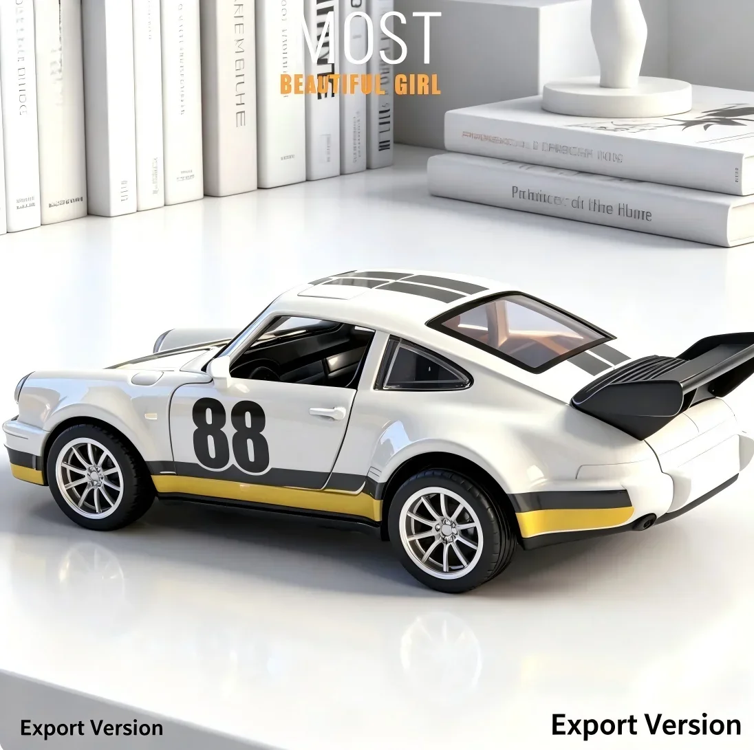 Metal Super Sport Sedan Alloy Diecast Replica Pull-Back Function Openable Doors Hobby Vehicle High-end Gift Home Decor Ornament