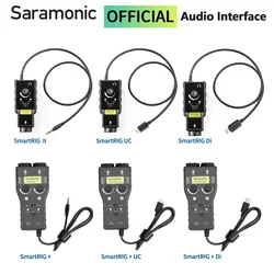 Saramonic-Interface de áudio profissional para guitarra, microfone XLR, mixer de áudio, amplificador para PC, computador, Smartphone, DSLR, SmartRig