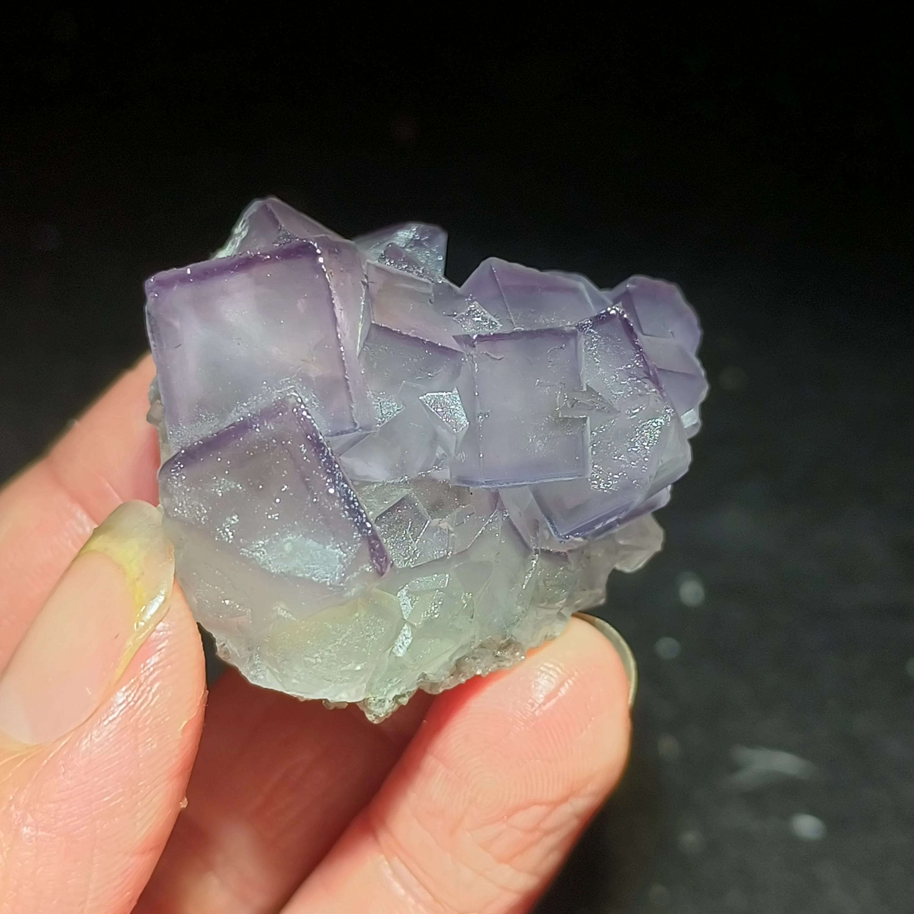 

39.7gNatural purple fluorite teaching specimen healing energy QUARTZ GEM home decoration original stone collection ornament