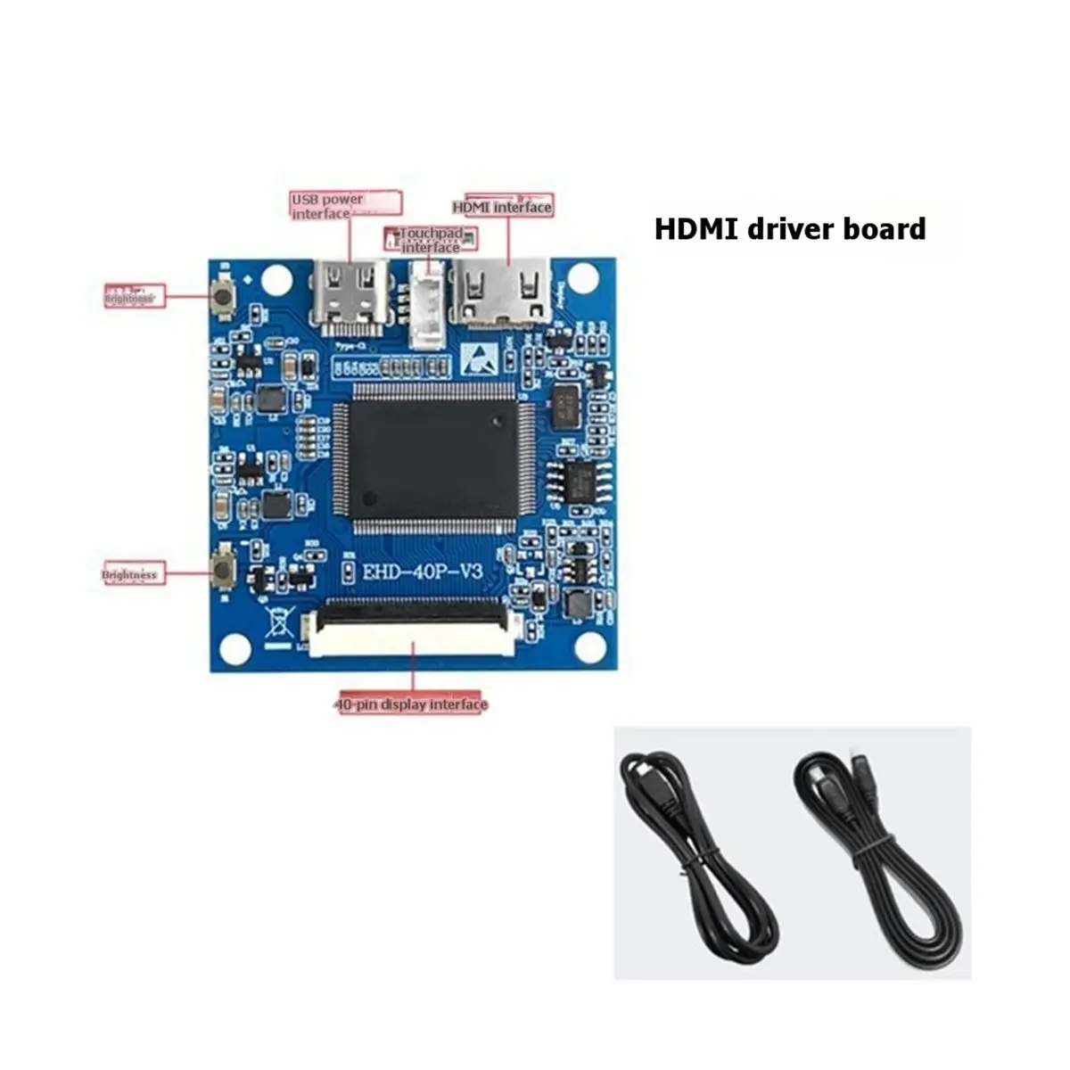 -Compatible Display Screen 4.3-Inch IPS Module, 40PIN Universal RGB Interface, for DIY and Embedded Projects