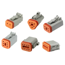Set Deutsch DT Connector DT06-2S/DT04-2P 2P 3P 4P 6P 8P 12P Waterproof Electrical Connector For car Motor With Pins 22-16AWG