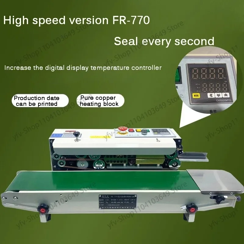 Automatic Horizontal Continuous Bag Sealing Machine Plastic Bag Belt Sealer Sealer Electric Bag Sealer New