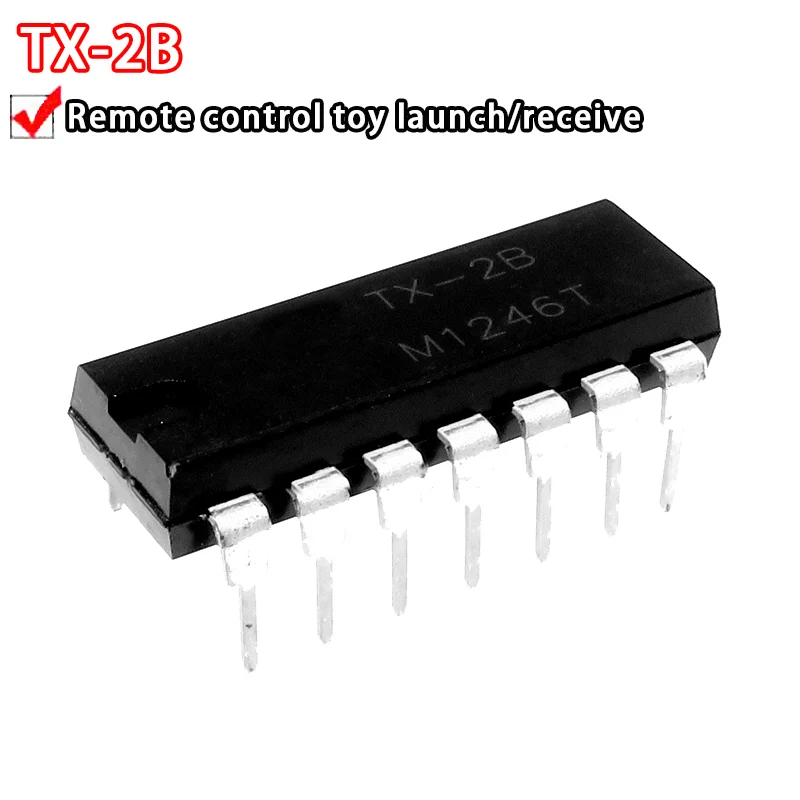5PCS RX-2B Wireless remote control toy car receiver IC TX-2B DIP16/DIP14 in straight