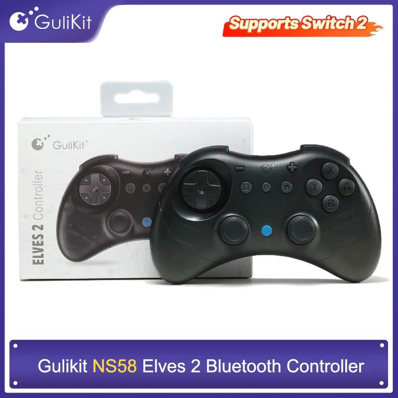 GuliKit NS58 Elves 2 Bluetooth コントローラー Nintendo Switch / Switch 2、Windows、Android、iOS サポート Switch 2 ウェイクアップ用