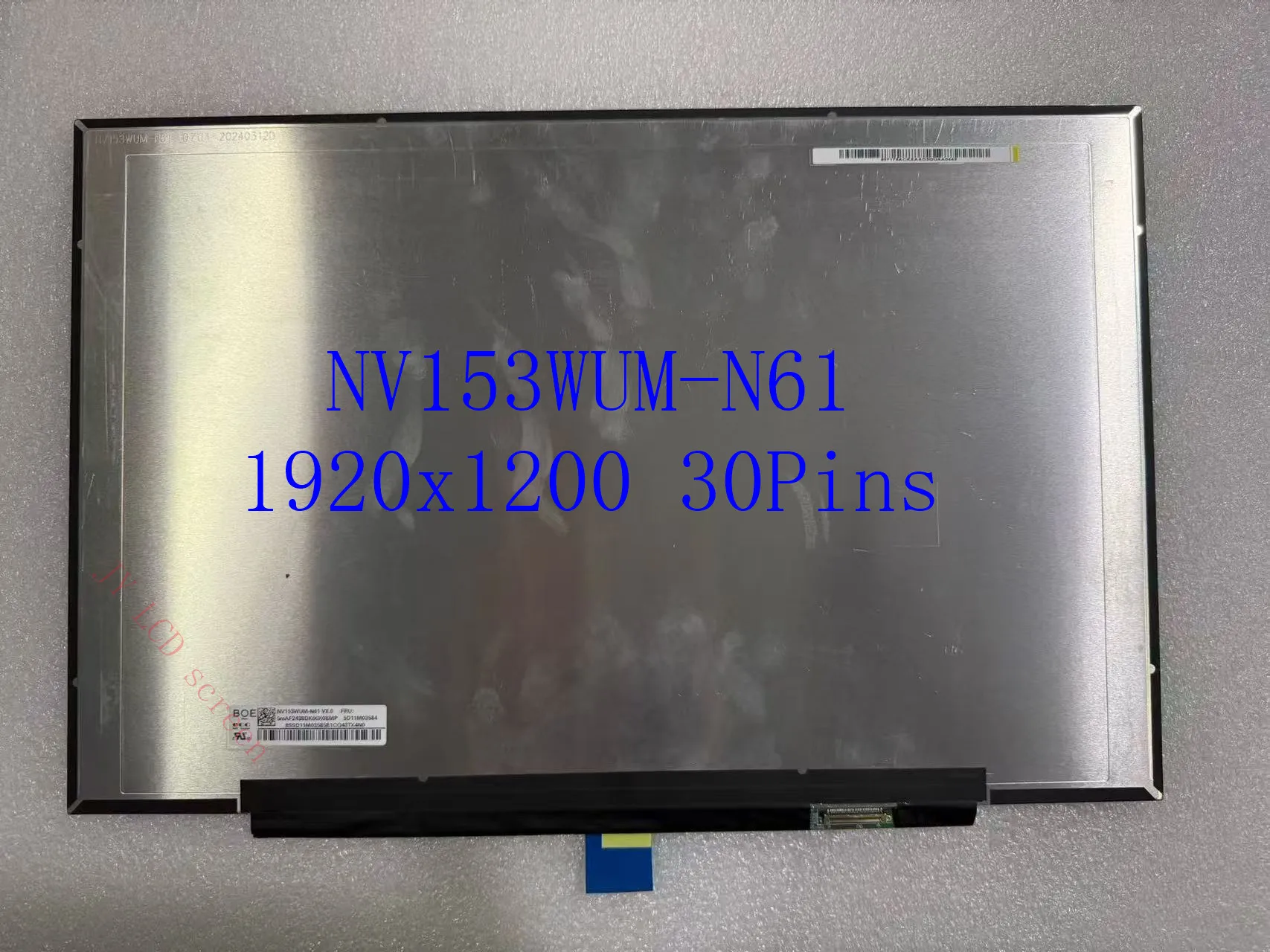 

15.3 inch 1920×1200 eDP 30 Pins NV153WUM-N61 V8.0 NV153WUM N61 IPS Laptop LCD Screen Display Panel Matrix