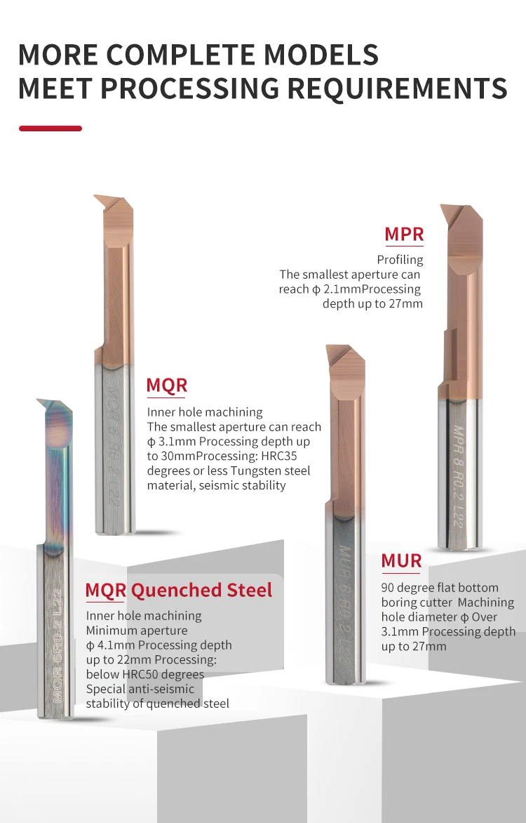 MUR MPR MQR Vollständiges Sortiment an Kleinbohrwerkzeugen Integral-Hartmetall-Innenbohrwerkzeuge CNC Super Seismisch – Detail 4