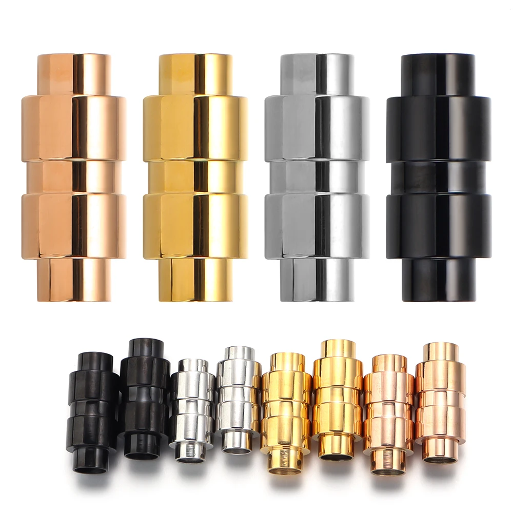 

Stainless Steel Magnetic Buckle Rope Leather Bracelet Magnetic Buckle Connecter for DIY Jewelry Making Necklace Bracelet Finding